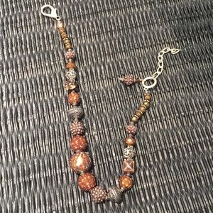 Bronze Beaded Necklace SEXY "Snake" Shimmer!